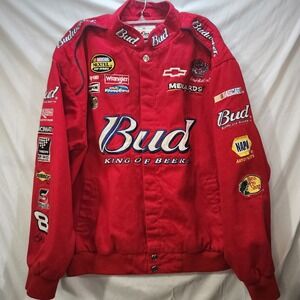 Vintage Dale Earnhardt Budweiser NASCAR Chase Authentic‎ Racing Jacket 2XL